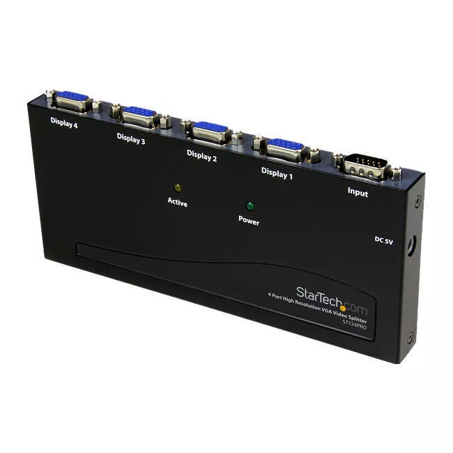StarTech ST124PRO 4 Port High Resolution VGA Video Splitter - 350 MHz