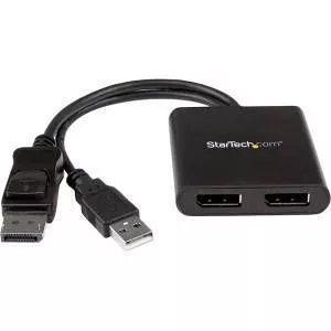 StarTech MSTDP122DP 2-Port Multi Monitor Adapter, DisplayPort 1.2 MST Hub