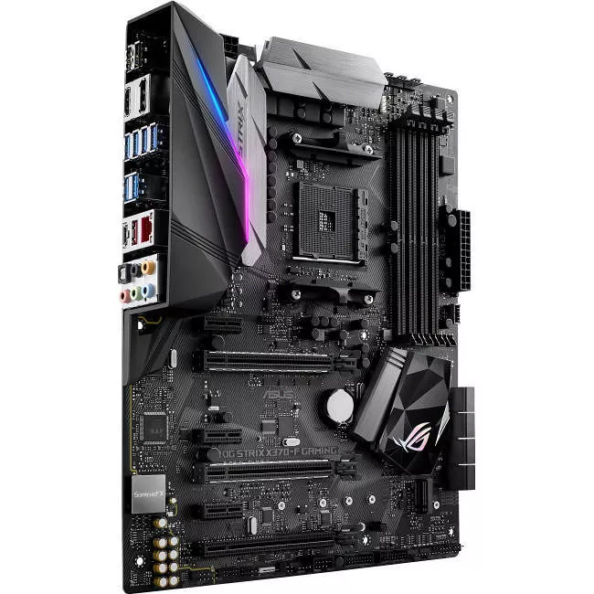 ASUS ROG STRIX X370-F GAMING Desktop Motherboard - 1x Socket AM4 - AMD X370 - 4x DDR4 - RAID - 1x M.2 - 3x PCIe x16 - ATX