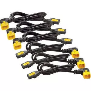 APC AP8702R-NA Power Cord Kit (6 ea), Locking, C13 TO C14 (90 Degree), 0.6m, North America