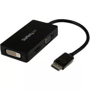 StarTech DP2VGDVHD Travel A/V adapter: 3-in-1 DisplayPort to VGA DVI or HDMI converter