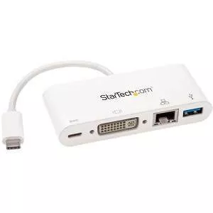 StarTech DKT30CDVPD USB C Multiport Adapter to DVI-D (Digital) Video - 60W PD