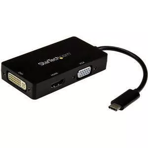 StarTech CDPVGDVHDBP  3-in-1 USB Type-C Video Adapter - USB-C to VGA, DVI, HDMI 4K