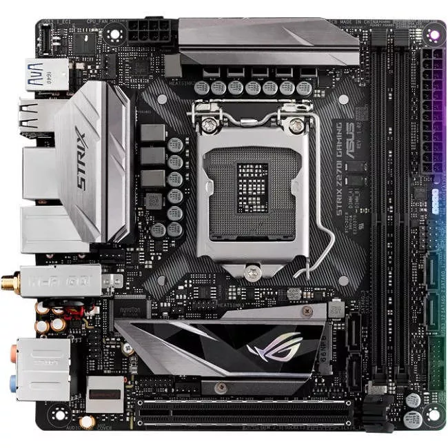 ASUS ROG STRIX Z270I GAMING Desktop Motherboard - 1x Socket H4 LGA-1151 - Intel Z270 - 2x DDR4 - RAID - 2x M.2 - 1x PCIe x16 - Wi-Fi - Mini ITX