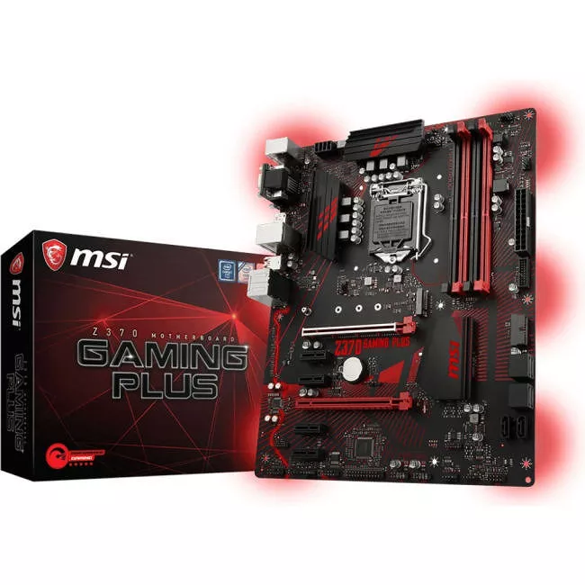 MSI Z370 GAMING PLUS Desktop Motherboard - 1x Socket H4 LGA-1151 - Intel Z370 - 4x DDR4 - RAID - 1x M.2 - 2x PCIe x16 - ATX