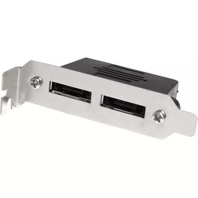 StarTech ESATAPLT2LPM 2 Port Low Profile SATA to eSATA Plate Adapter - F/M