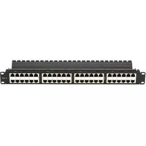 Black Box JPM816A-HD CAT6 Patch Panel - Feed-Through, High-Density, 1U, Shielded, 48-Port