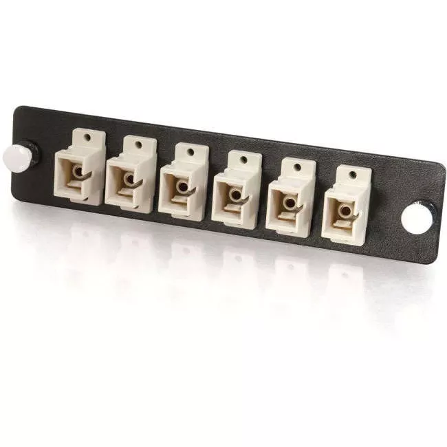 C2G 31109 Quiktron Q-Series 6-Strand, SC, PB Insert, MM, Beige SC Adapter Panel