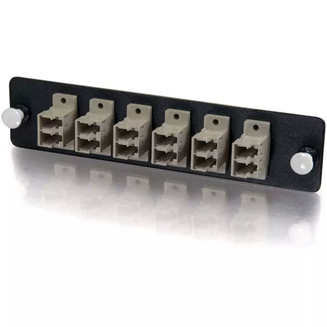C2G 31115 Q-Series 12-Strand, PB Insert, MM, LC Duplex, Beige LC Adapter Panel