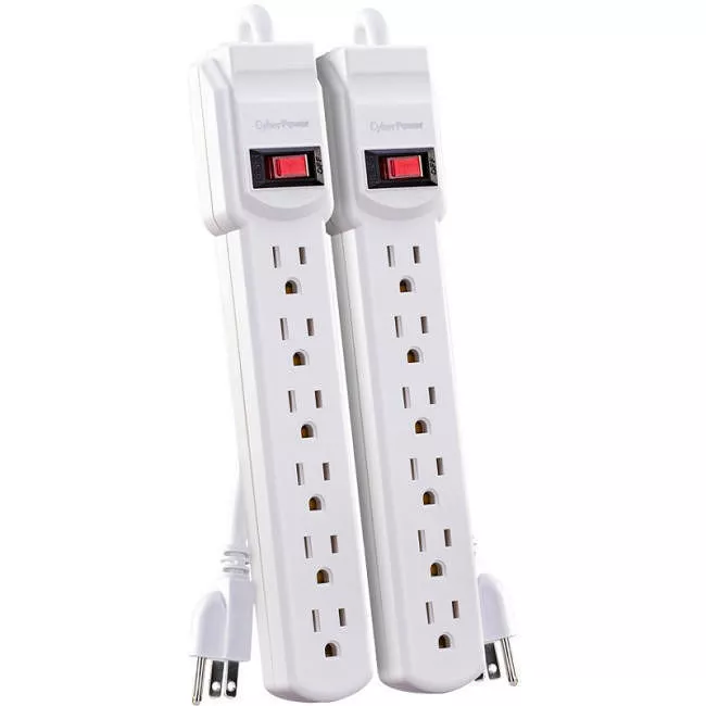 CyberPower MP1044NN 2-pack Power Strip 6 Outlets 2' Cord
