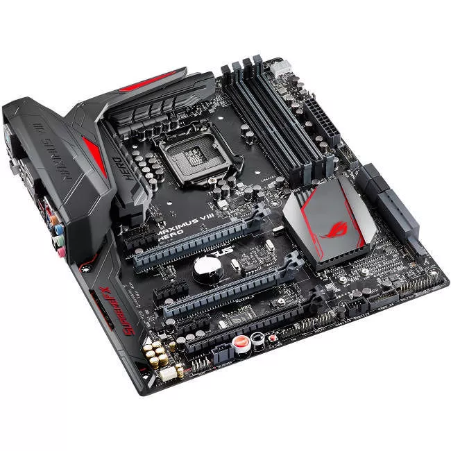 ASUS MAXIMUS VIII HERO Desktop Motherboard - 1x Socket H4 LGA-1151 - Intel Z170 - 4x DDR4 - RAID - 1x M.2 - 3x PCIe x16 - ATX