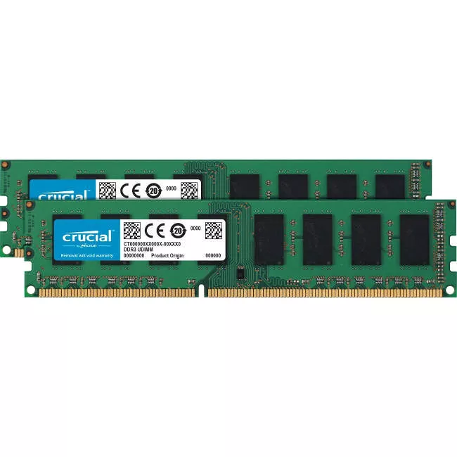 Crucial CT2K51264BD160B 8 GB Kit DDR3L 240 Pin UDIMM Memory - 4 GB x2