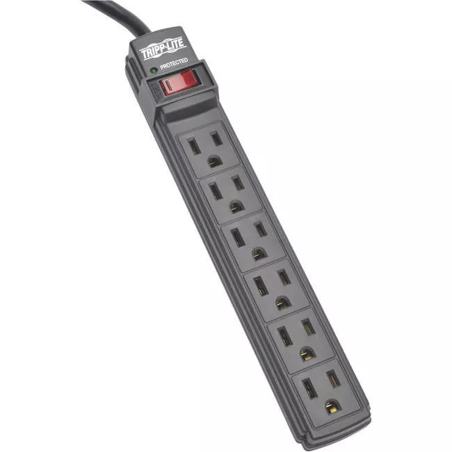 Tripp Lite PS66B Power It! 6-Outlet Power Strip 6 ft. (1.83 m) Cord Black Housing