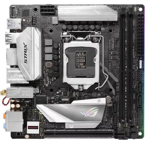 ASUS STRIX Z370-I GAMING Desktop Motherboard - 1x Socket H4 LGA-1151 - Intel Z370 - 2x DDR4 - RAID - 2x M.2 - 1x PCIe x16 - Wi-Fi - Mini ITX