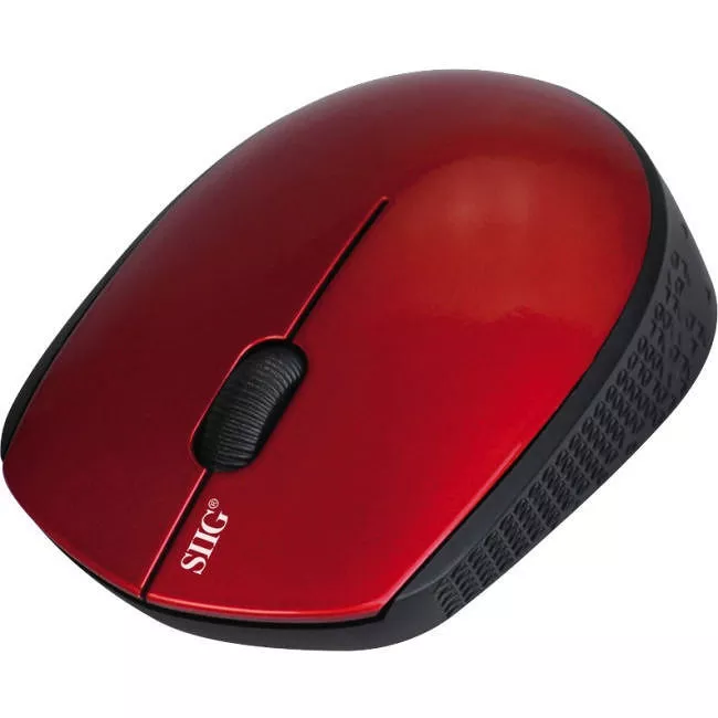 SIIG JK-WR0Q12-S1 3-Button Red Wireless Optical Mouse