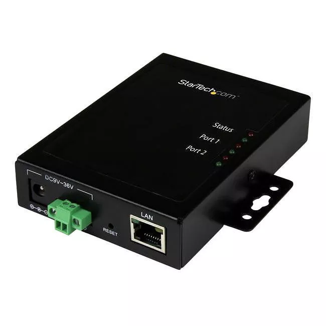 StarTech NETRS2322P 2 Port Serial-to-IP Ethernet Device Server - RS232 - Metal and Mountable