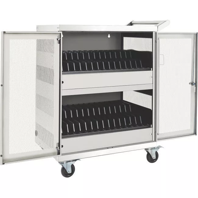 Tripp Lite CSC32ACW 32-Port AC Charging Cart Storage Station Chromebook Laptop White