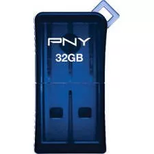 PNY P-FDU32GSLK/BLU-GE 32GB Micro Sleek Attache - Blue