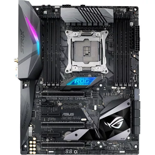 ASUS ROG STRIX X299-XE GAMING Desktop Motherboard - 1x Socket R4 LGA-2066 - Intel X299 - 8x DDR4 - RAID - 2x M.2 - 3x PCIe x16 - Wi-Fi - ATX