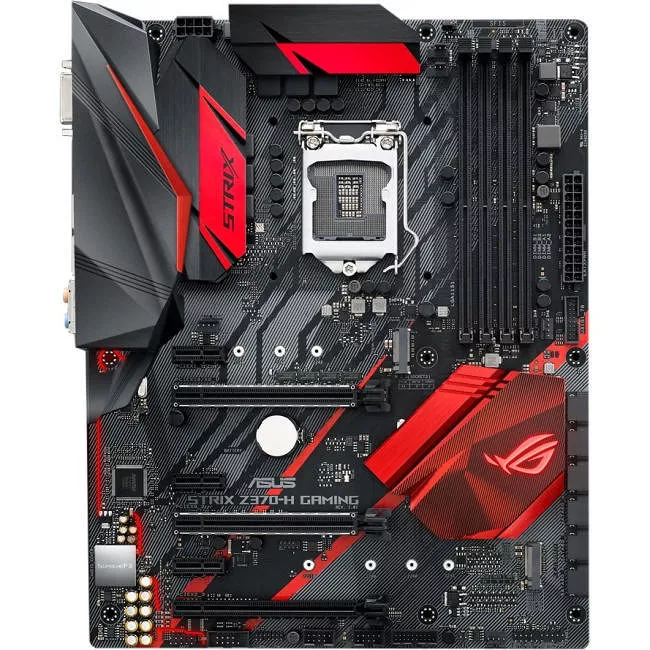 ASUS ROG STRIX Z370-H GAMING Desktop Motherboard - 1x Socket H4 LGA-1151 - Intel Z370 - 4x DDR4 - RAID - 2x M.2 - 3x PCIe x16 - ATX