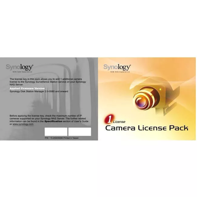 Synology CLP1 IP Camera License Pack for 1 (CLP1) | SabrePC