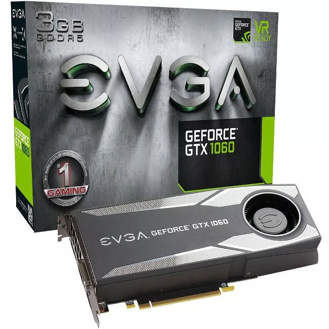 EVGA 03G-P4-5160-KR GeForce GTX 1060 Graphic Card - 1.51 GHz Core - 3 GB GDDR5