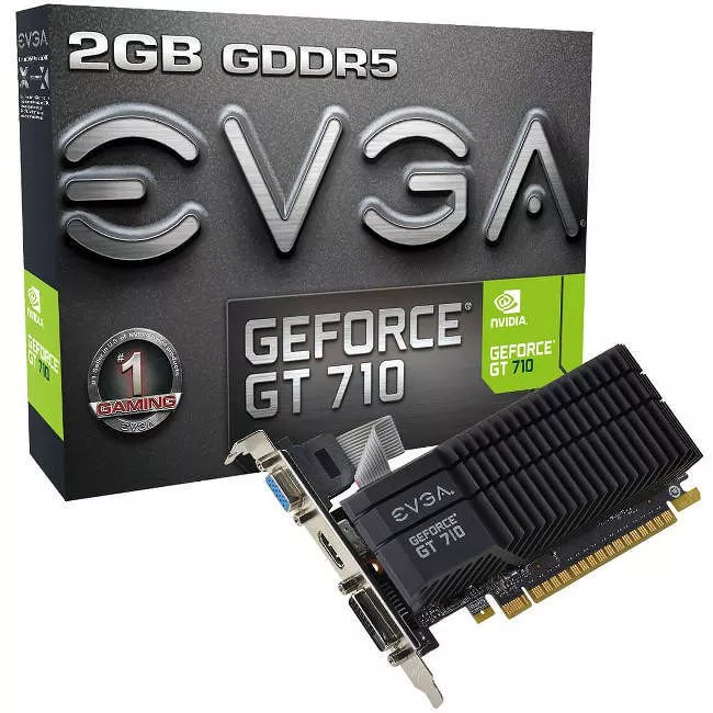 EVGA 02G-P3-3712-KR GeForce GT 710 Graphic Card - 954 MHz Core - 2 GB GDDR5 - Low-profile