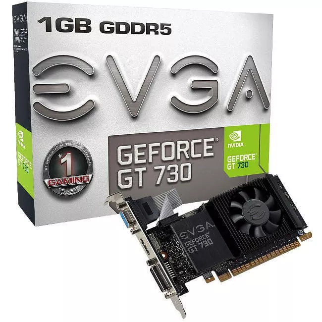 EVGA 01G-P3-3730-KR GeForce GT 730 Graphic Card - 902 MHz Core - 1 GB GDDR5 - Low-profile