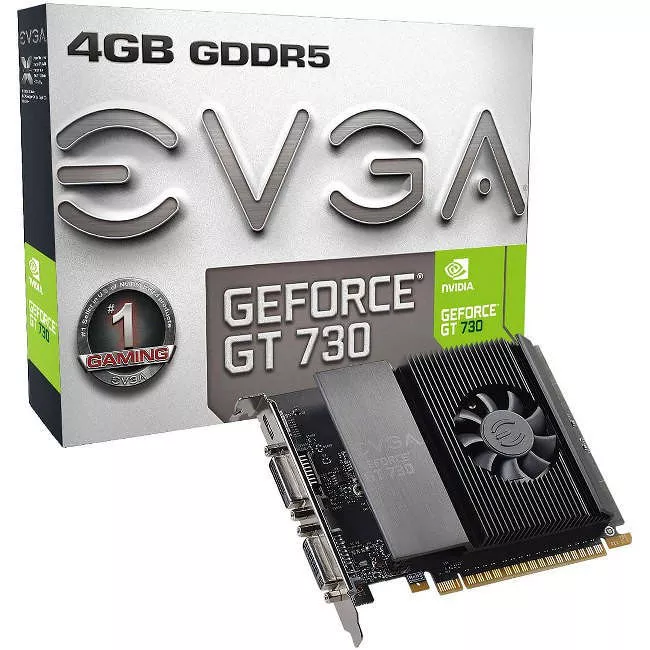 EVGA 04G-P3-3739-KR GeForce GT 730 Graphic Card - 902 MHz Core - 4 GB GDDR5 - Single Slot