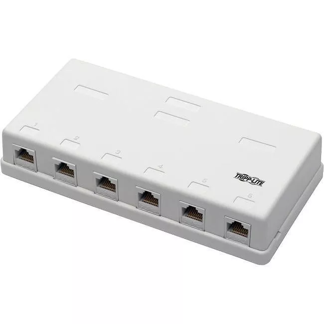 Tripp Lite N236-006-WH TRIPP LITE SERIES PRE-CONFIGURED UNSHIELDED CAT6 6-PORT SURFACE-MOUNT BOX,