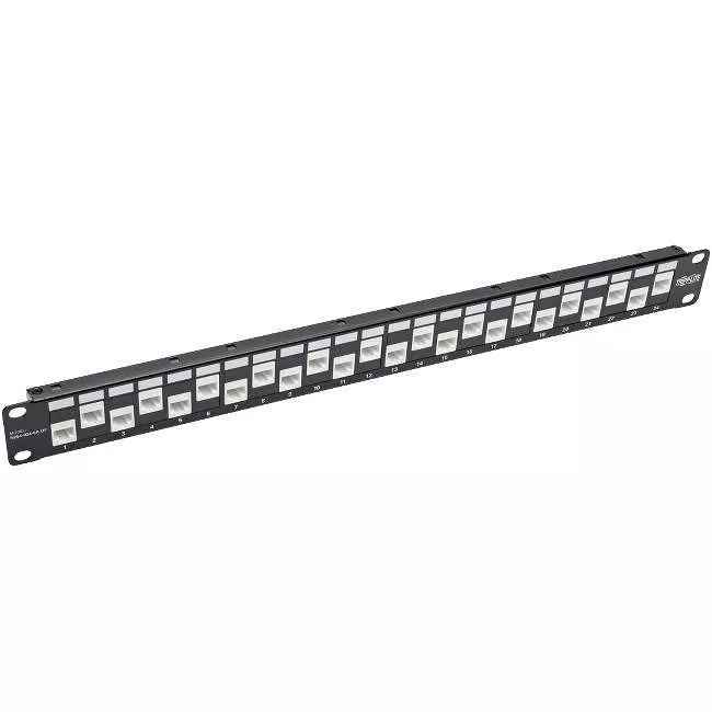 Tripp Lite N254-024-6A-OF TRIPP LITE SERIES 24-PORT 1U RACK-MOUNT CAT6A OFFSET FEED-THROUGH PATCH PA