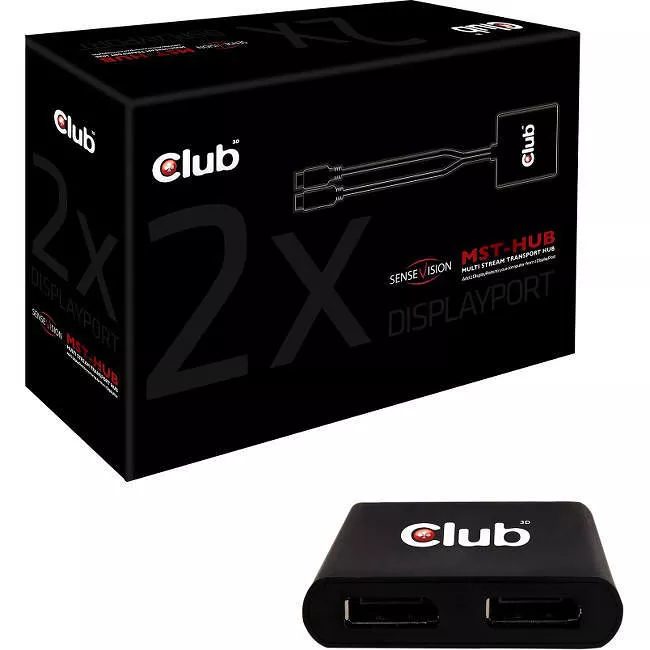 Club 3D CSV-5200 Multi Stream Transport (MST) Hub DisplayPort 1-2
