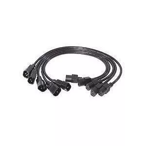 APC AP9890 Power Cord Kit (5 ea), C13 to C14, 0.6m