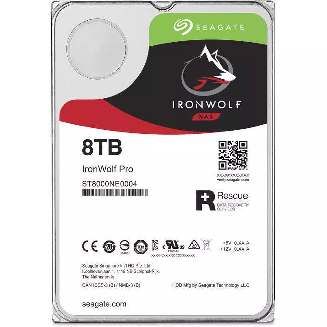 Seagate ST8000NE0004 IronWolf Pro Hard Drive - 8 TB - 256 MB - 3.5 - SATA - 7200