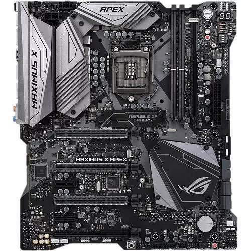 ASUS MAXIMUS X APEX Desktop Motherboard - 1x Socket H4 LGA-1151 - Intel Z370 - 2x DDR4 - RAID - 4x PCIe x16 - EATX
