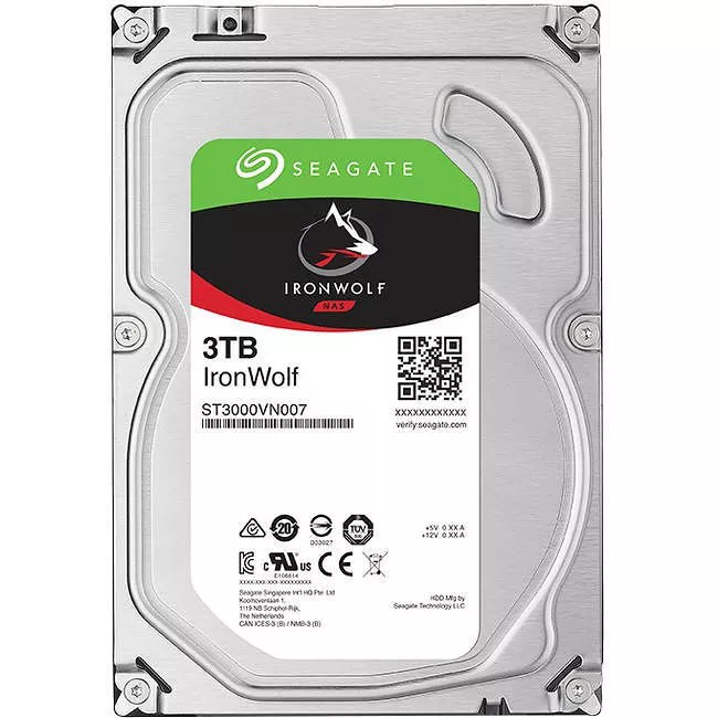 Seagate ST3000VN007 IronWolf Hard Drive - 3 TB - 64 MB - 3.5 - SATA - 5900