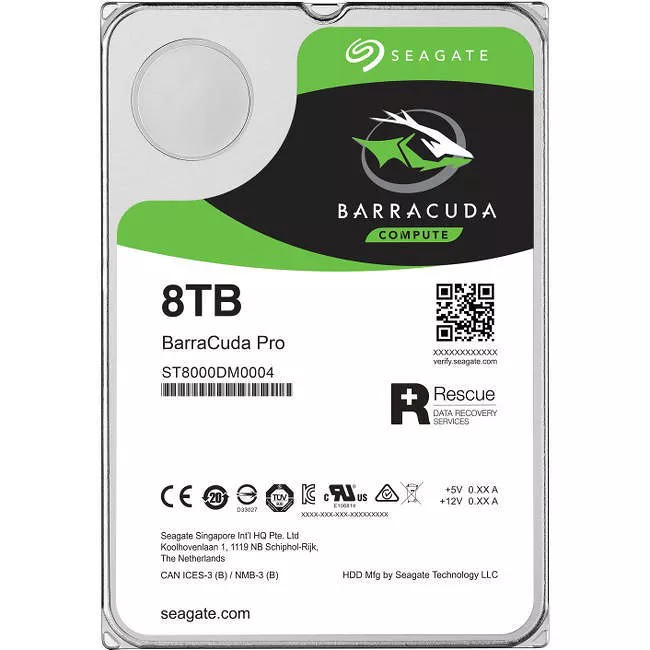 Seagate ST8000DM0004 BarraCuda Hard Drive - 8 TB - 256 MB - 3.5 - SATA - 7200