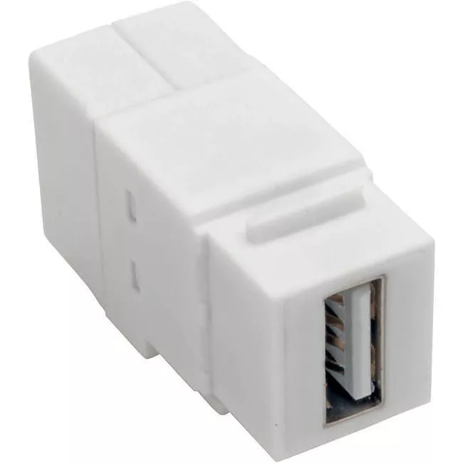 Tripp Lite U060-000-KP-WH USB 2.0 All-in-One Keystone/Panel Mount Coupler (F/F), White