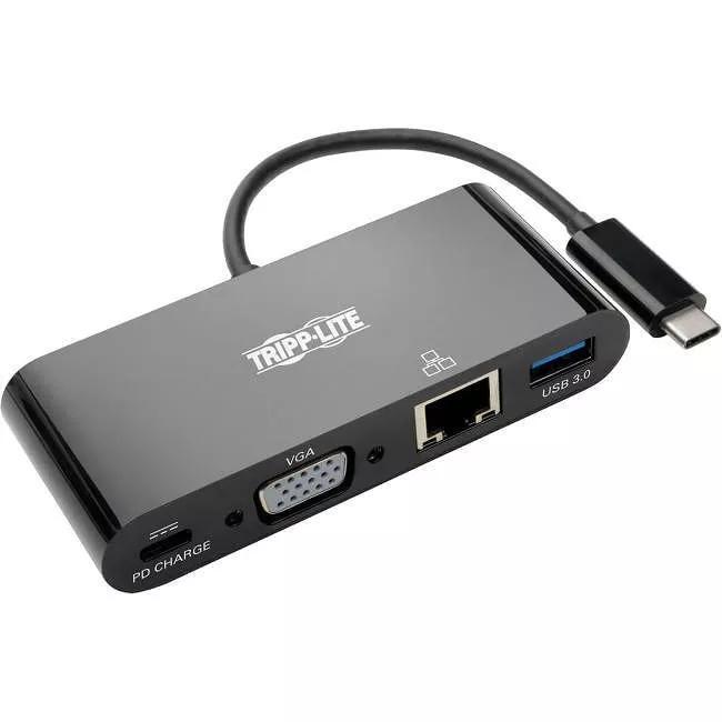 Tripp Lite U444-06N-VGUB-C USB C to VGA Multiport Adapter Dock USB Type C to VGA Black