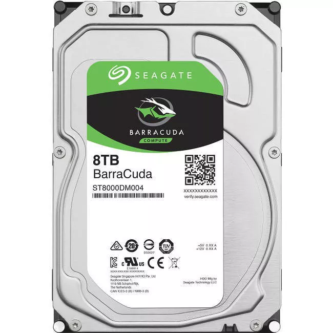 Seagate ST8000DM004 BarraCuda Hard Drive - 8 TB - 256 MB - 3.5 - SATA - 5400
