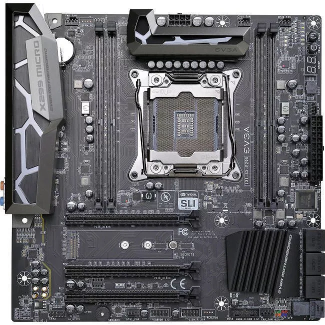 EVGA 131-SX-E295-KR Desktop Motherboard - 1x Socket R4 LGA-2066 - Intel X299 - 4x DDR4 - RAID - 2x M.2 - 3x PCIe x16 - Wi-Fi - Micro ATX