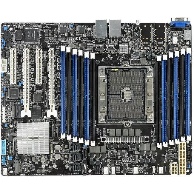 ASUS Z11PA-U12 Server Motherboard - 1x Socket P LGA-3647 - Intel C621 - 12x DDR4 - 1x M.2 - 2x PCIe x16 - 3x RJ-45 - ATX