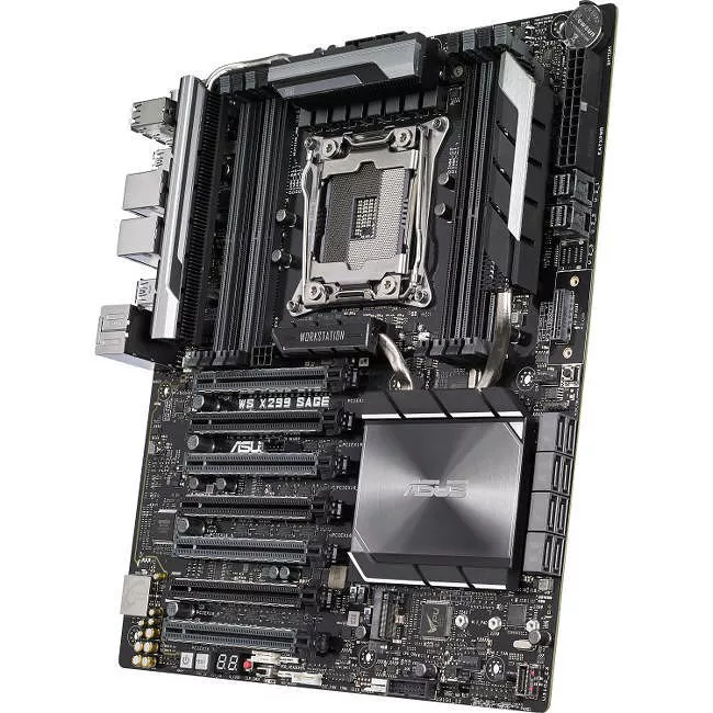 ASUS WS X299 SAGE Workstation Motherboard - 1x Socket R4 LGA-2066 - Intel X299 - 8x DDR4 - RAID - 2x M.2 - 7x PCIe x16 - 2x RJ-45 - SSI CEB