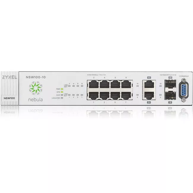 ZyXEL NSW100-10 8-port GbE Nebula Cloud Managed Switch