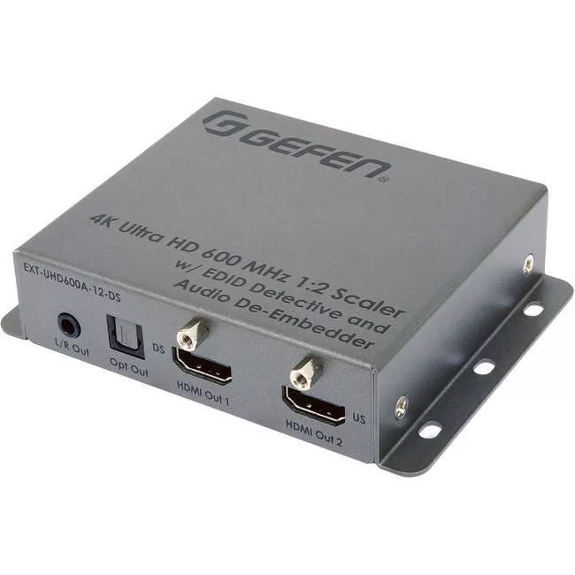 Gefen EXT-UHD600A-12-DS 4K Ultra HD 600 MHz 1:2 Scaler w/ EDID Detective and Audio De-Embedder
