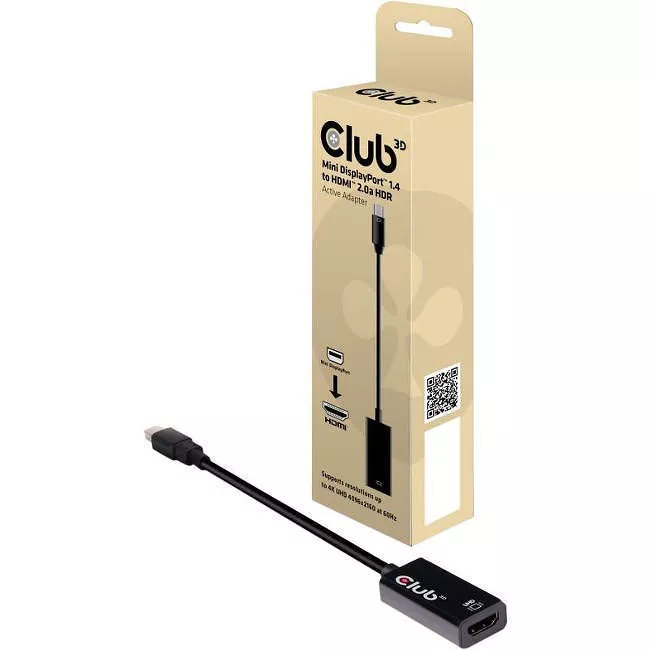 Club 3D CAC-1180 Mini DisplayPort 1.4 to HDMI 2.0a HDR