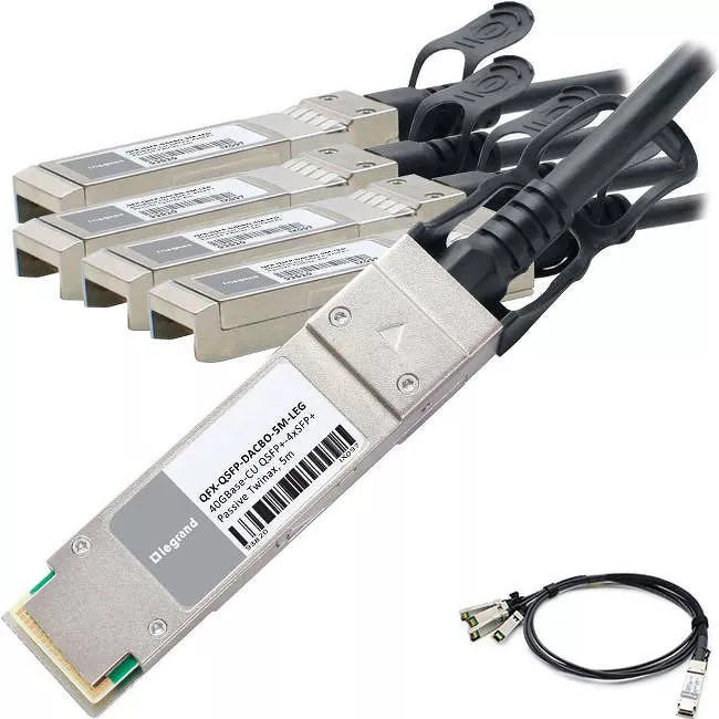 C2G QFXQSFPDACBO5M-LEG 40GBase-CU 5m QSFP+ to 4xSFP+ DAC TAA