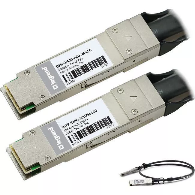 C2G QSFPH40GACU7M-LEG 40GBase-CU 7m QSFP+ DAC Cable TAA