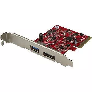 StarTech PEXUSB311A1E 2 Port USB 3.1 (10Gbps) + eSATA PCI Express Card - 1x USB-A + 1x eSATA