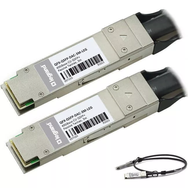 C2G QFXQSFPDAC3M-LEG QFX-QSFP-DAC-3M 40GBase-CU 3m QSFP+ DAC TAA Cable